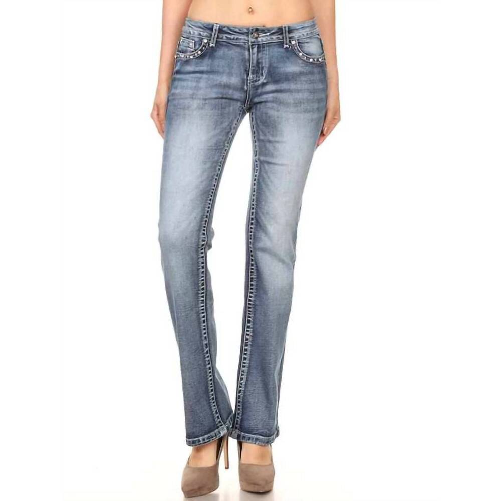 NEW BUS STOP cheeky skulls jeans in faded blue